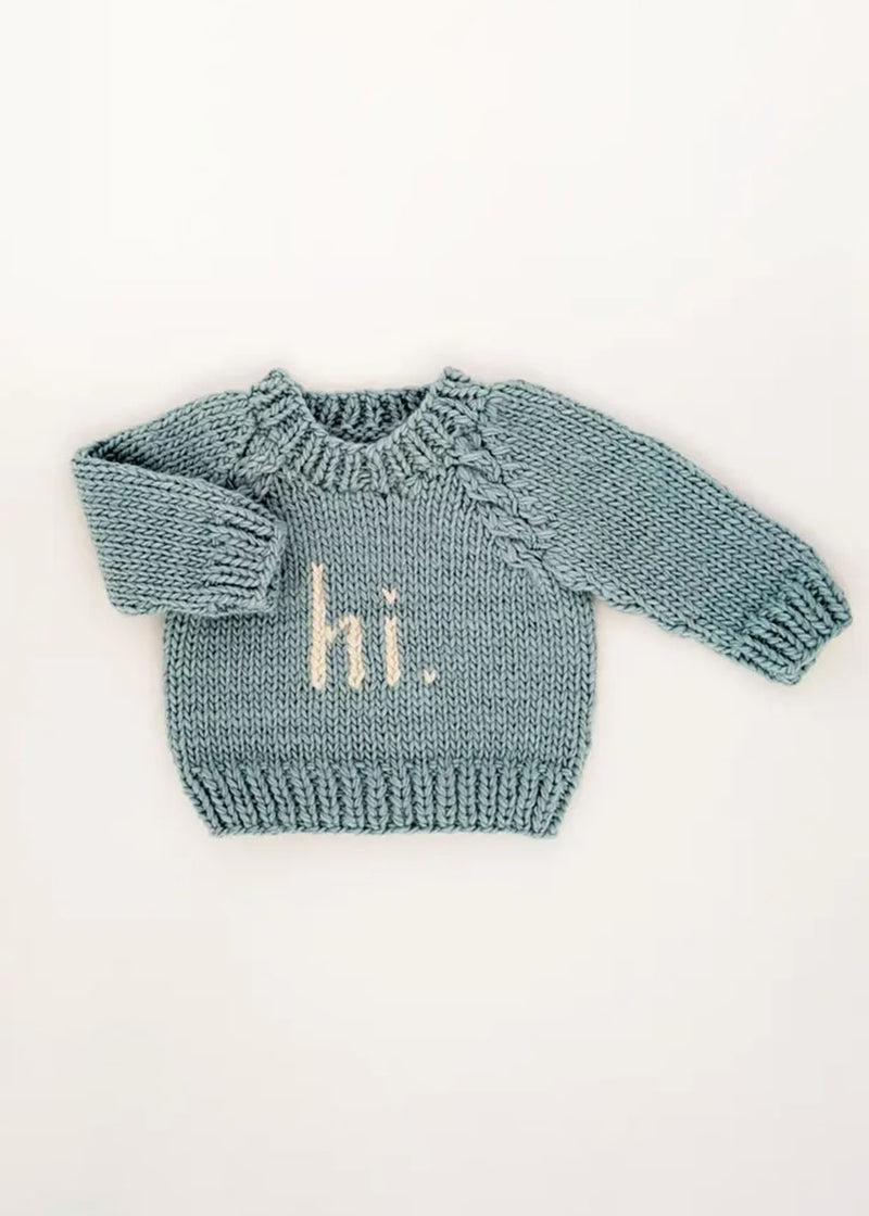 Hi. Crew Neck Sweater - Surf