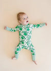 Lucky Shamrock Bamboo Zipper Romper