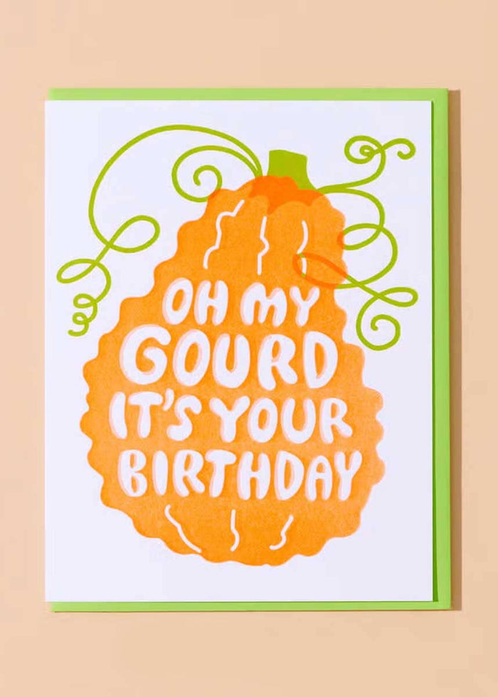 Gourd Birthday Halloween Card