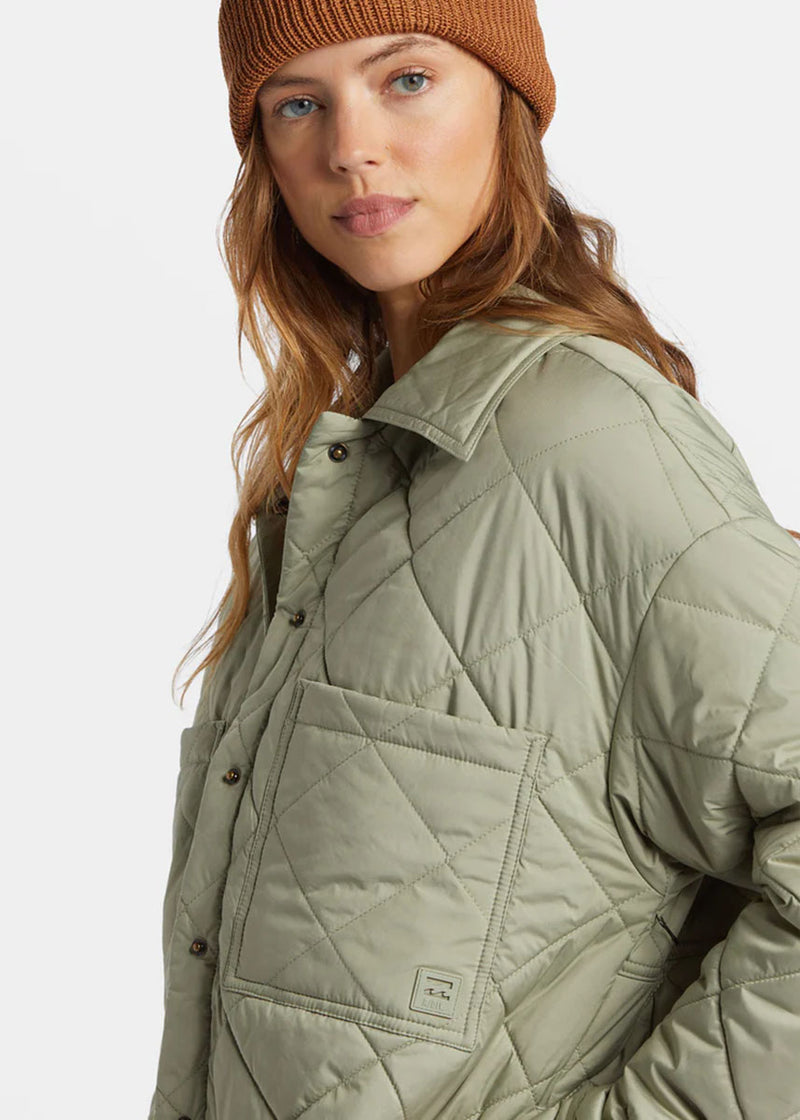 Transport Snap Front Shacket - Seagrass