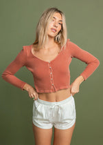 Paxton Cropped Thermal Top - Kiss The Earth