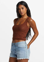 Hot Shot Knit Tank - Toasted Coconut