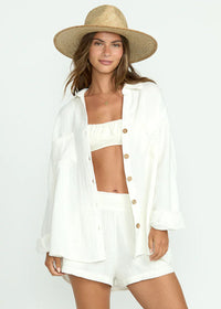 Sweet Swell Button-Down - Salt Crystal
