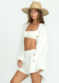 Sweet Swell Button-Down - Salt Crystal
