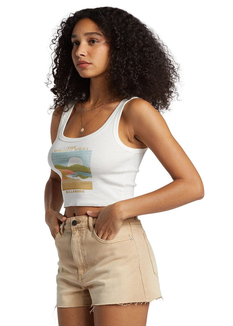 The Golden West Crop Tank - Salt Crystal