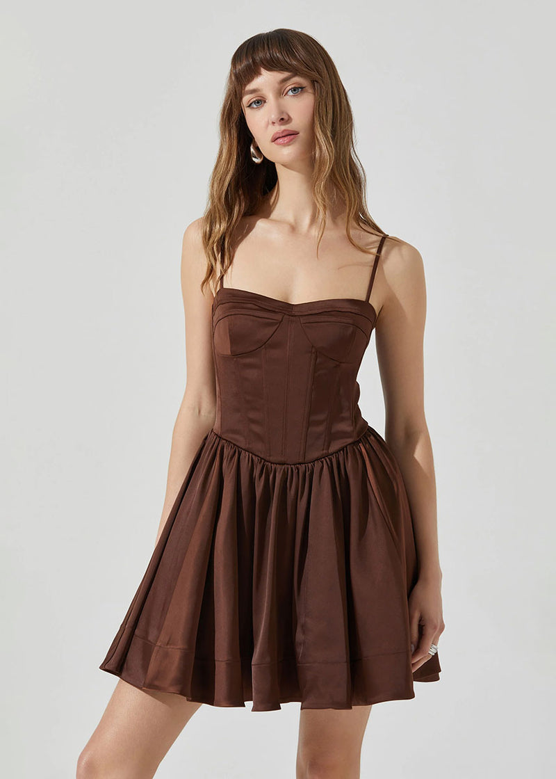 Linelly Dress - Brown