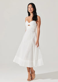 Celina Midi Dress - White