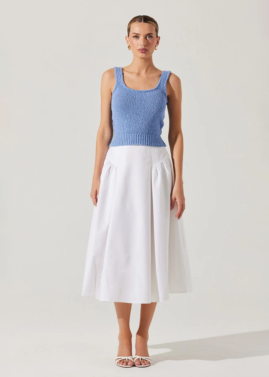 Laila Midi Skirt - White