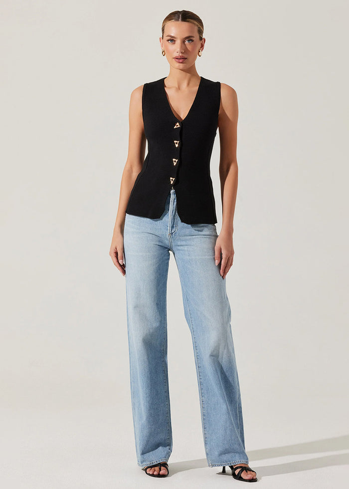 Jayce Sweater Vest - Black