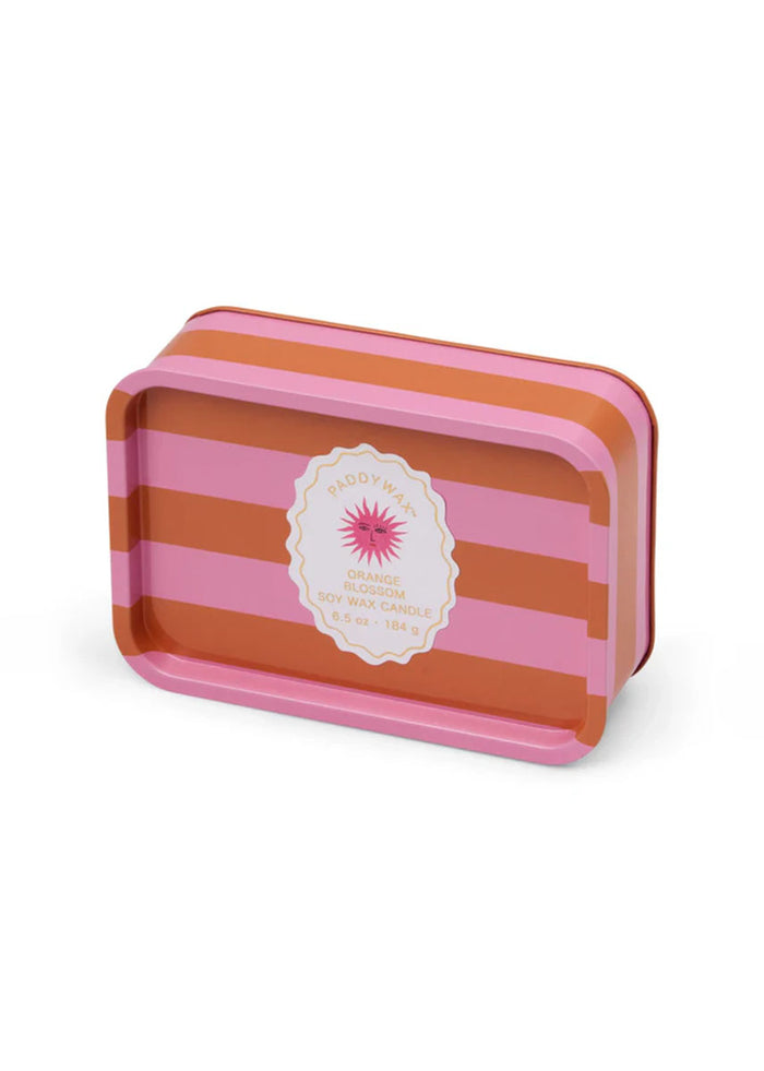 A Dopo Printed Tin Candle - Orange Blossom - 6.5oz