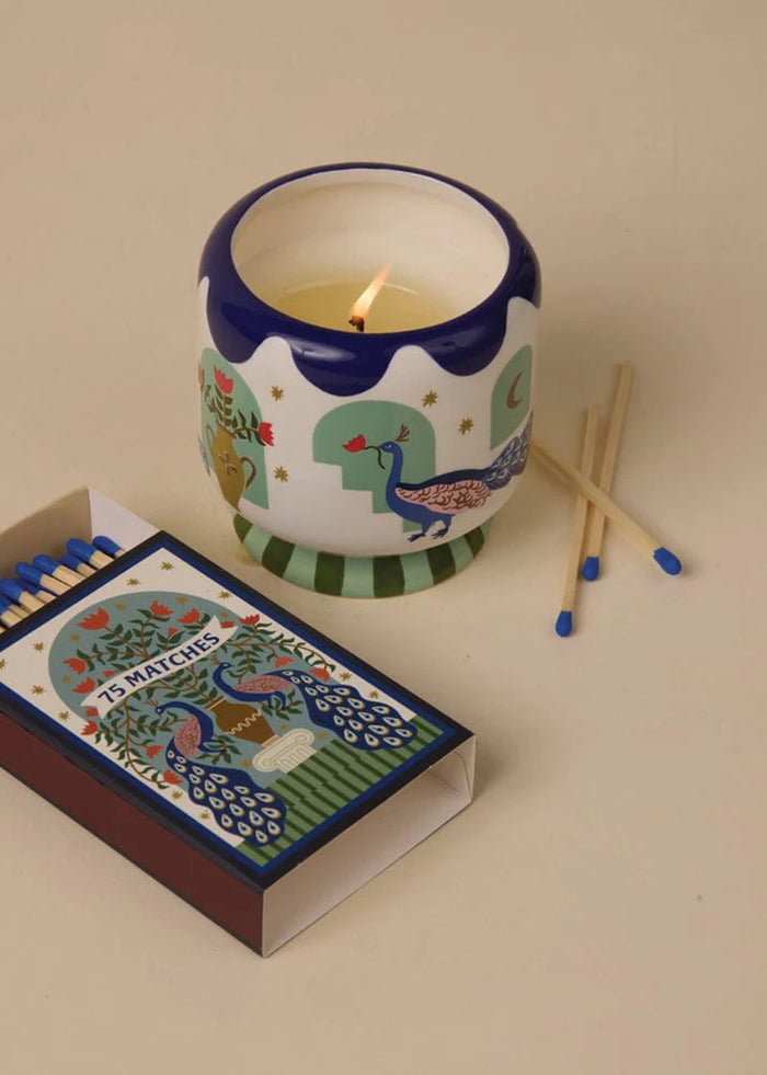 A Dopo Peacock Candle - Misted Lime - 8oz.