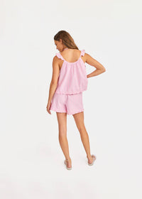 Jetset Ruffle Top & Shorts Set - Pink Ivory