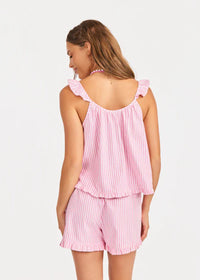 Jetset Ruffle Top & Shorts Set - Pink Ivory