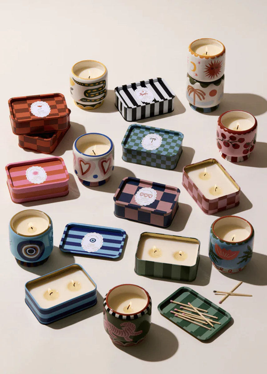 A Dopo Printed Tin Candle - Rosewood Vanilla - 6.5oz