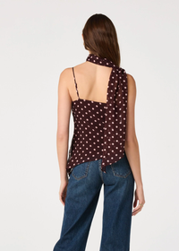 Adrie Top - Brown Polka Dot