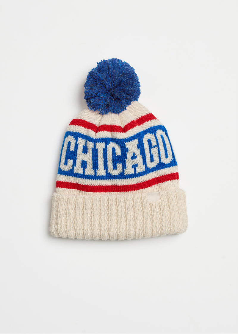 Adult Mad Hatter Chicago Varsity Beanie - Royal & Red