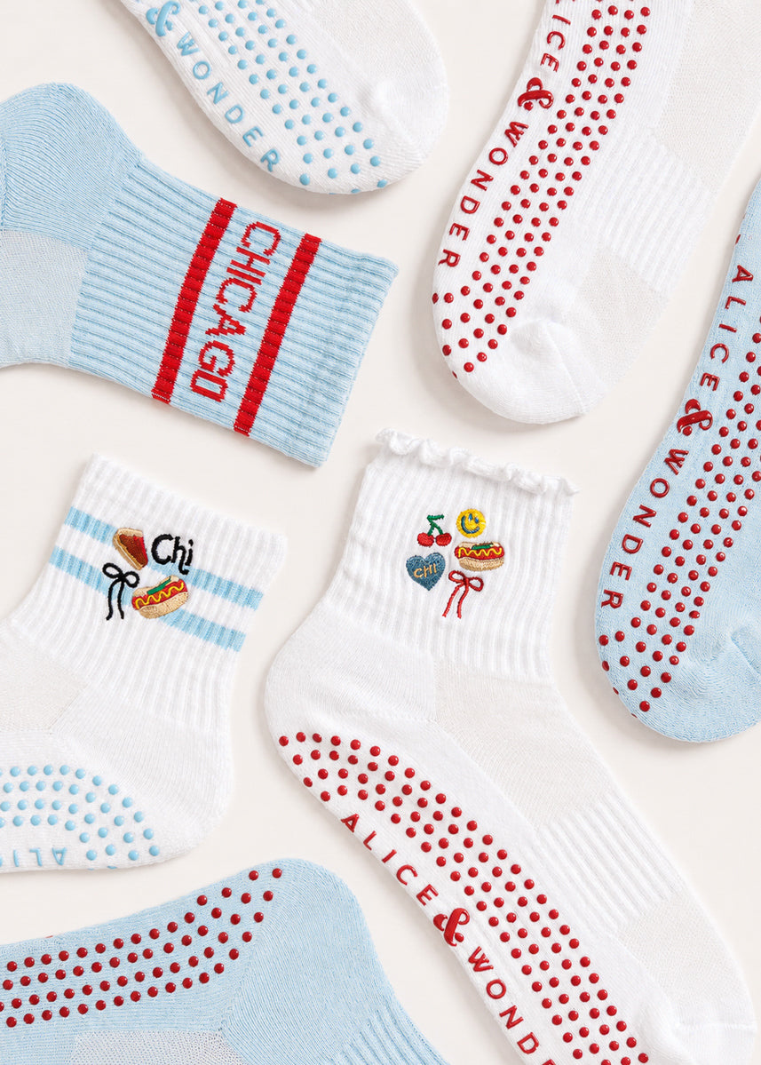 Chicago Long Crew Pilates Sock