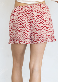 Arlet Dot Shorts - Beige & Red