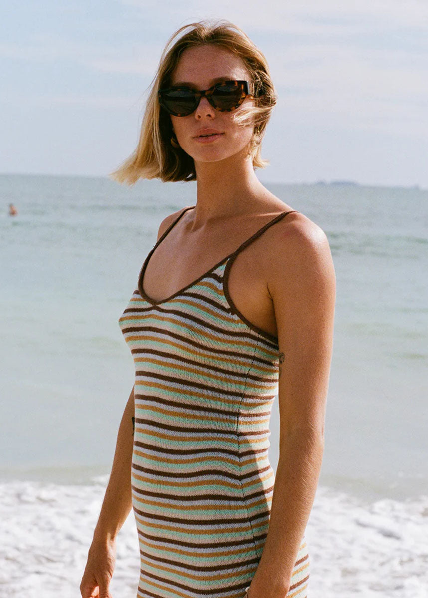 Summer Sun Mini Dress - Brown Stone