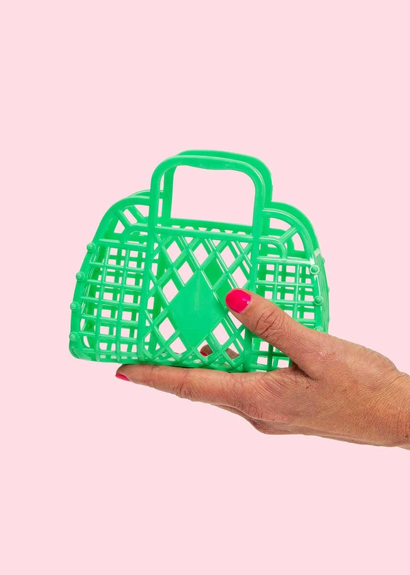 Mini Retro Basket - Green