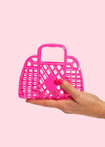 Mini Retro Basket - Berry Pink