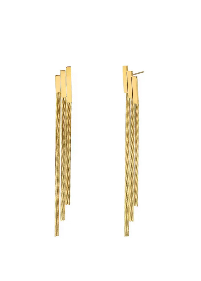 Bebe Gold Tassel Earrings