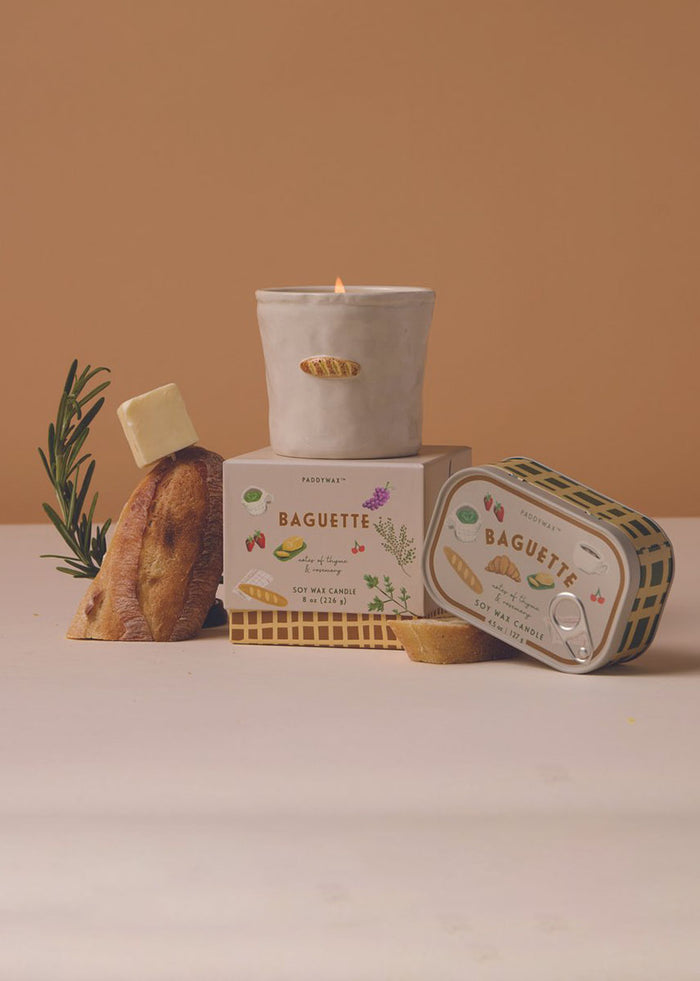 Bistro Baguette Ceramic Candle - Rosemary Thyme - 8oz.