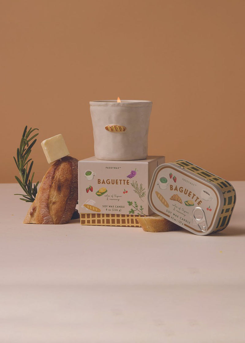 Bistro Baguette Ceramic Candle - Rosemary Thyme - 8oz.