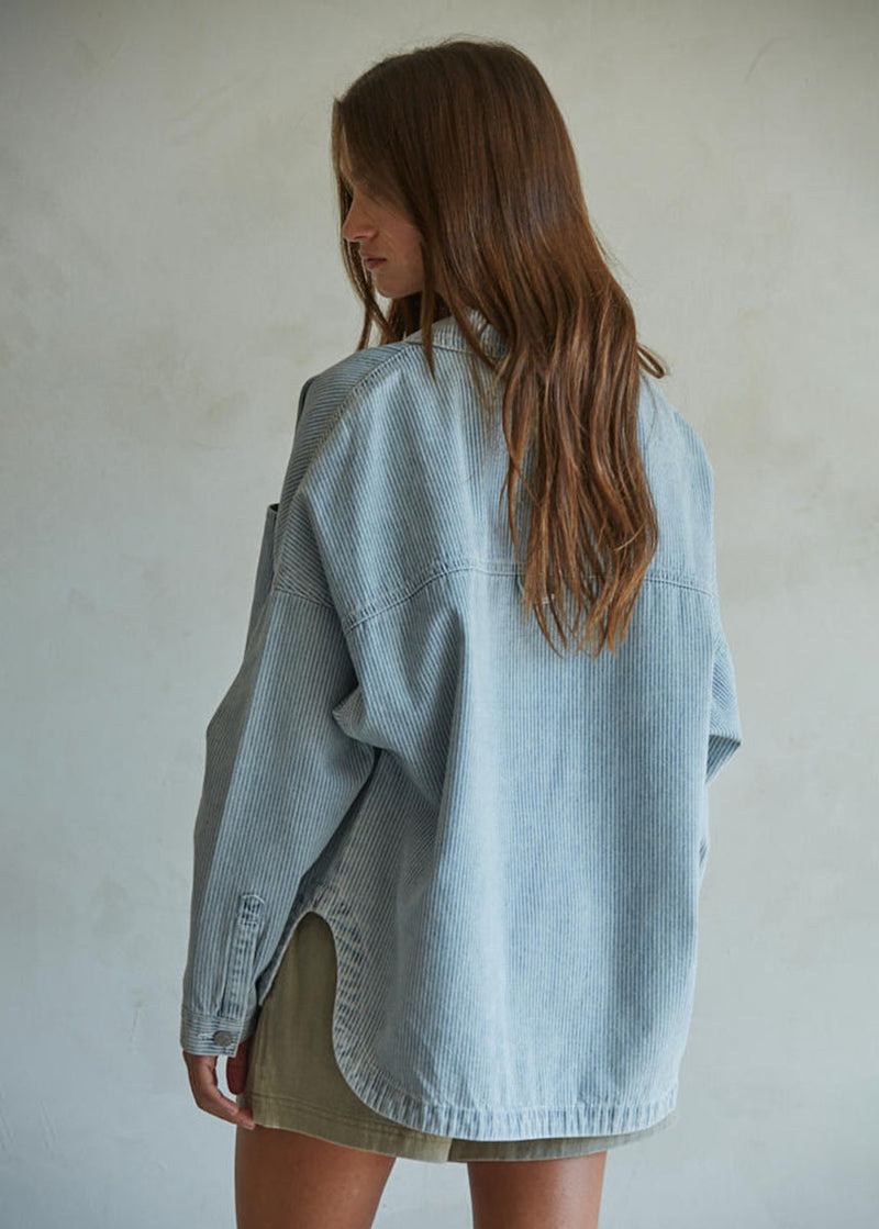 Memory Lane Jean Jacket - Denim White