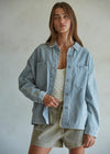 Memory Lane Jean Jacket - Denim White
