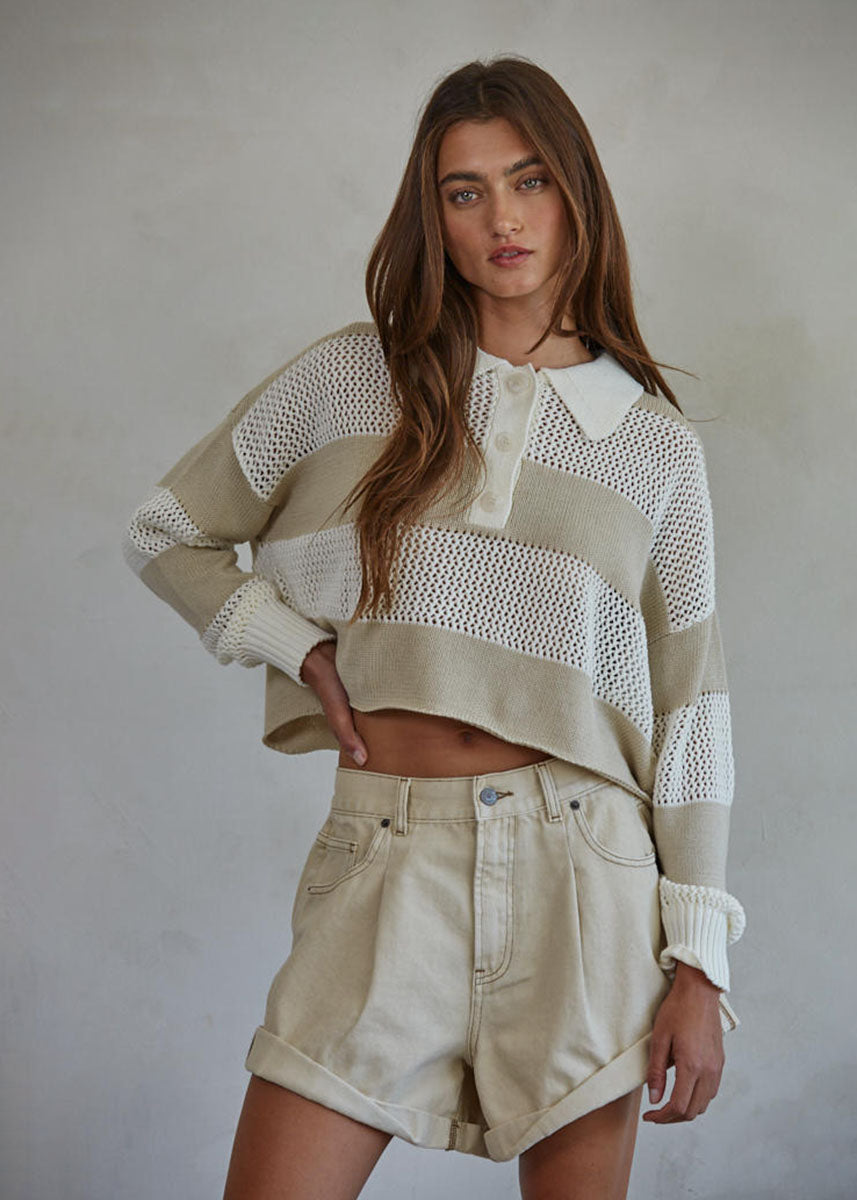 Cruisin' Denim Shorts - Sand