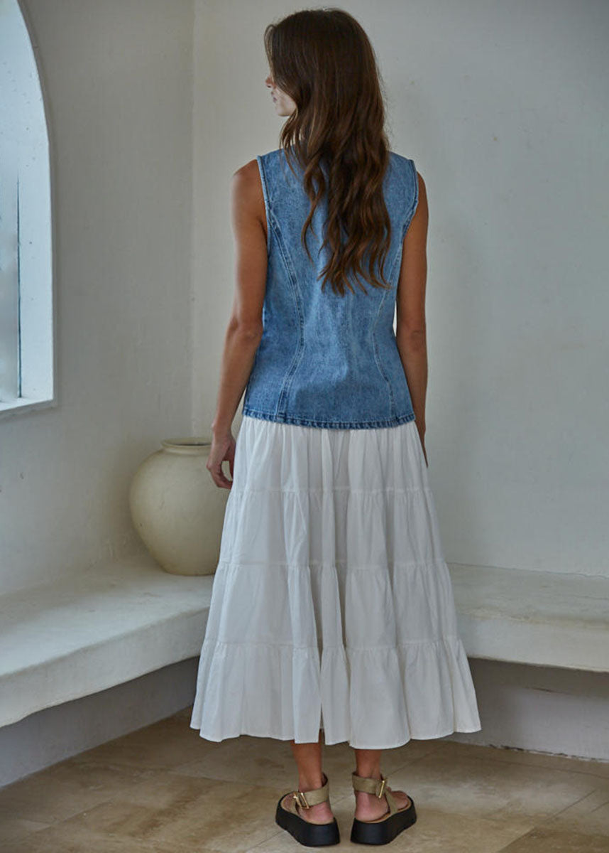 Stella Denim Vest - Medium