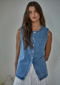 Stella Denim Vest - Medium