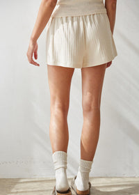 Dream Bow Pointelle Shorts - Cream Red