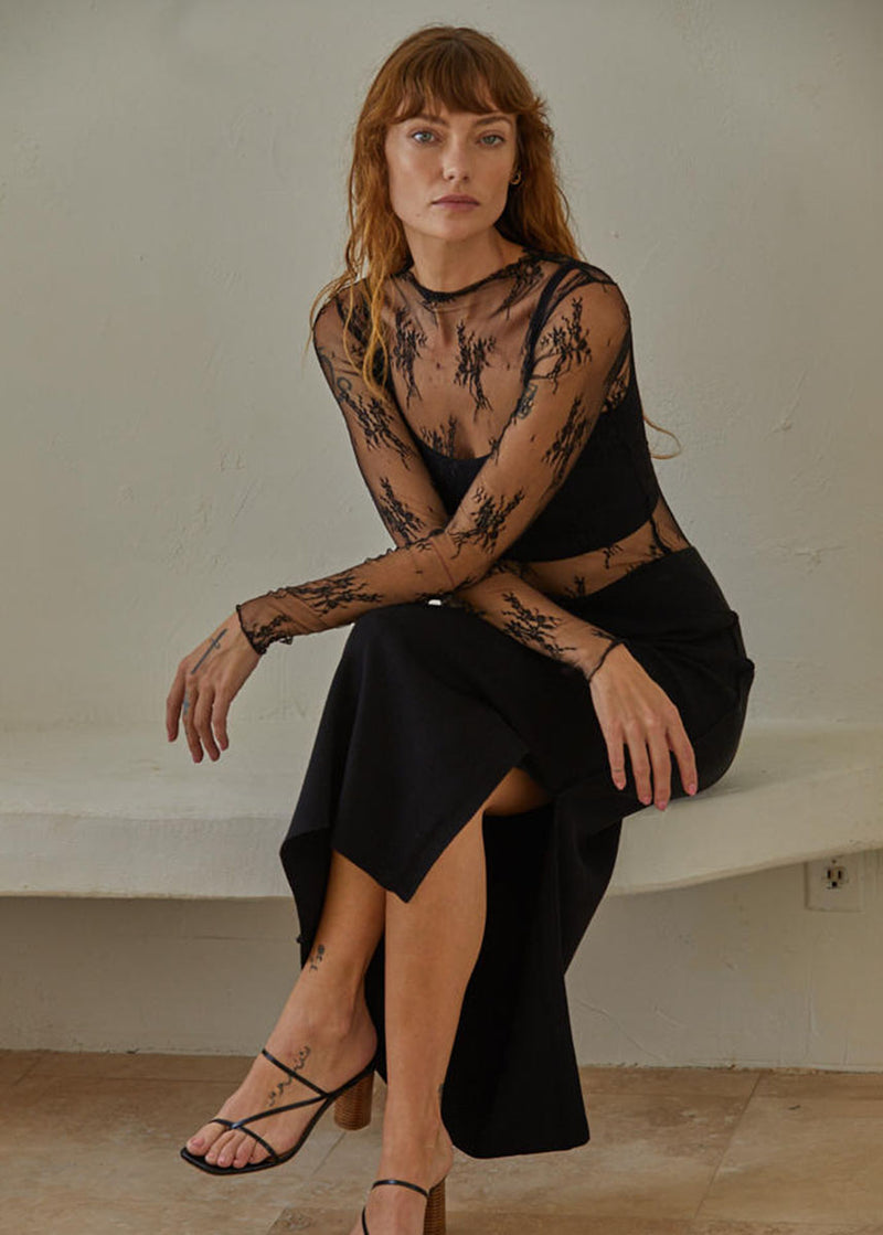 Aubrey Lace Top - Black