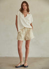 Soren Striped Shorts - Cream