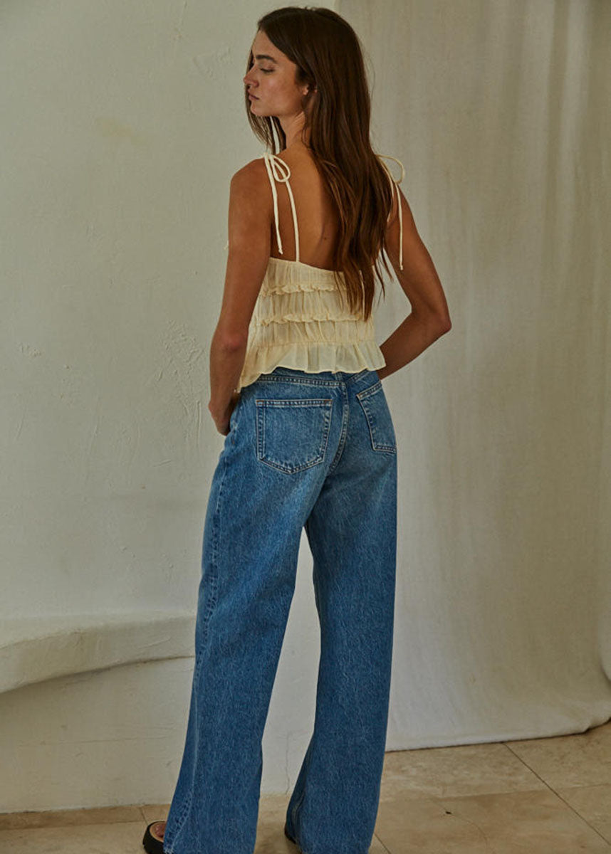 Devi Ruffle Top - Buttercream