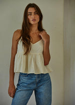 Estelie Eyelet Cami Top - Vanilla