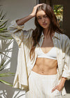 Salvador Striped Shirt - Lemon Ivory