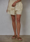 Salvador Striped Shorts - Lemon Ivory