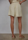 Salvador Striped Shorts - Lemon Ivory