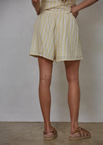 Salvador Striped Shorts - Lemon Ivory
