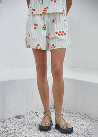Caprese Shorts - Off White Green