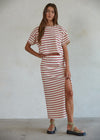 Gabe Striped Top - Cream & Red