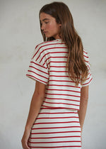 Gabe Striped Top - Cream & Red