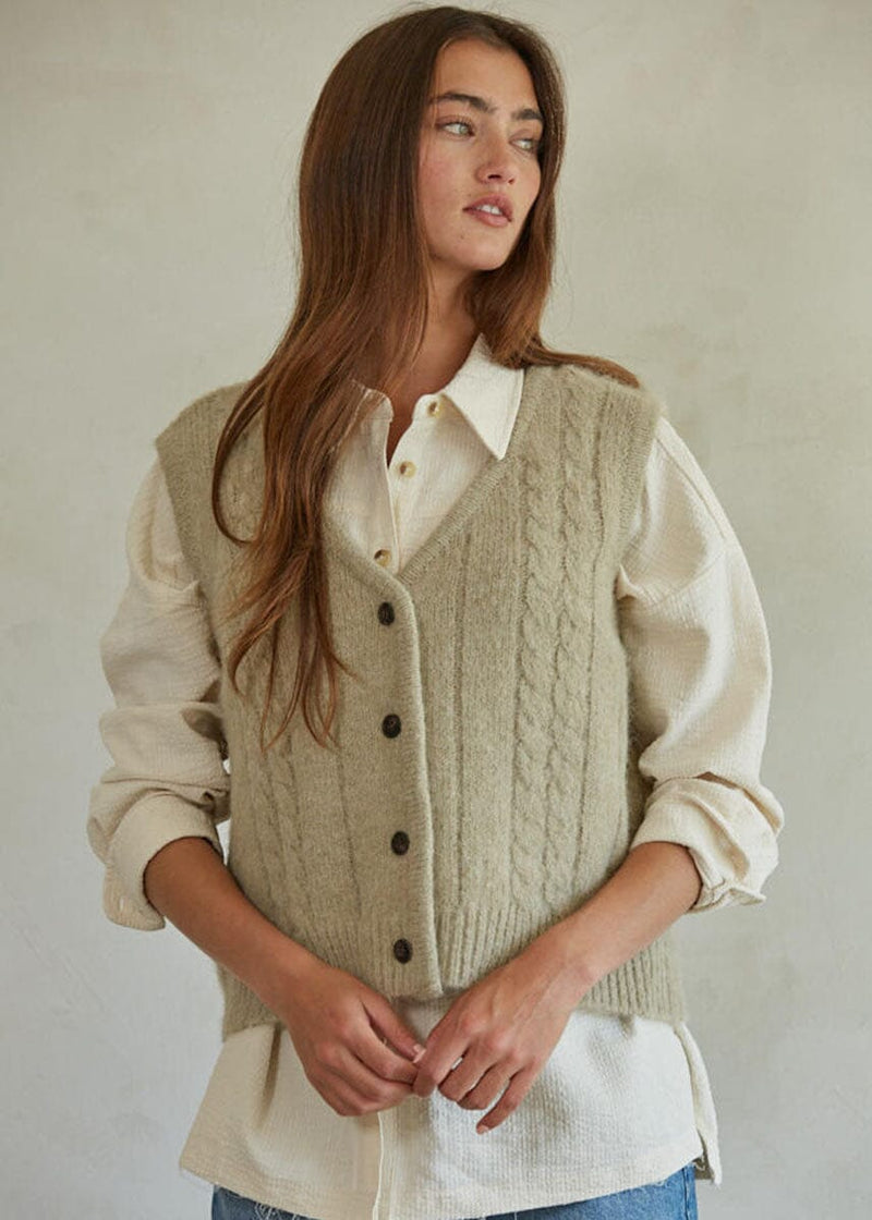 Princet Sweater Vest - Burnt Taupe