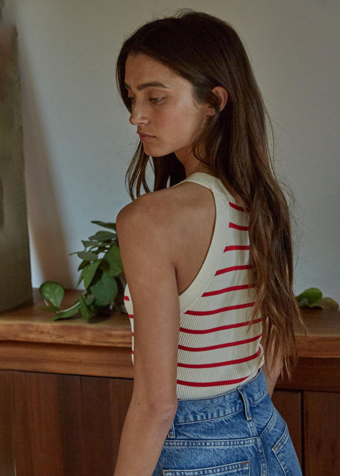 Talk About It Tank - Cream Red