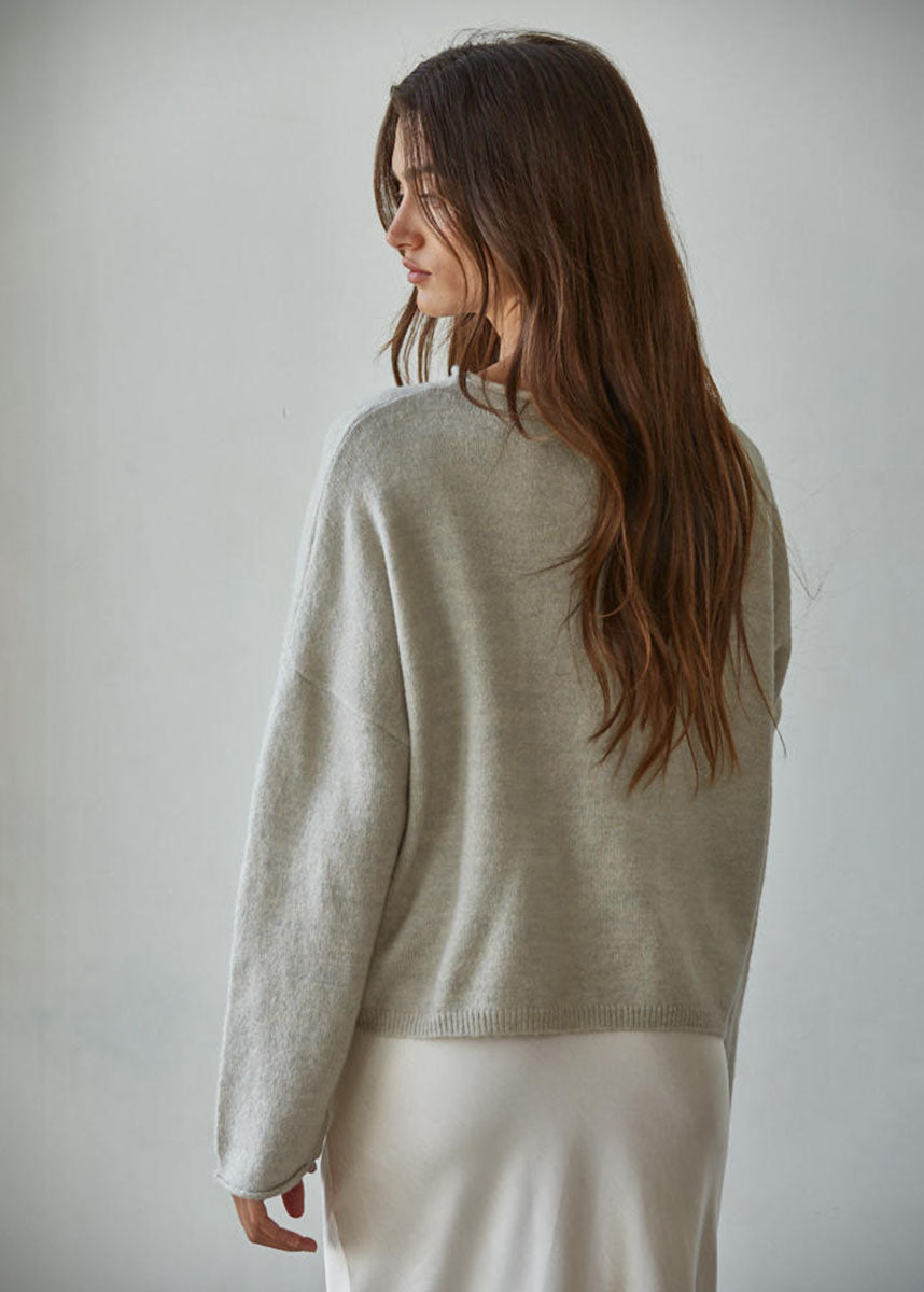 Easy Days Ahead Sweater - Heather Grey