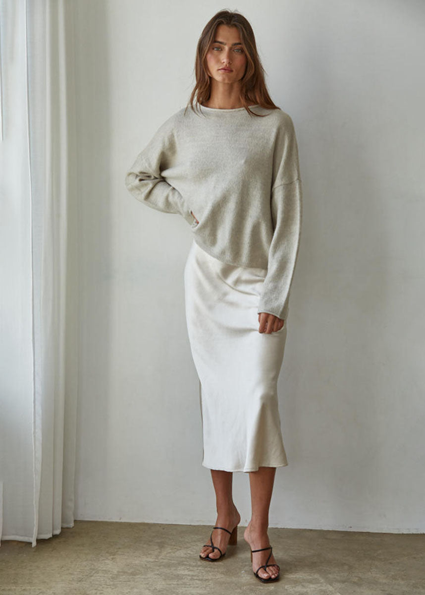 Easy Days Ahead Sweater - Heather Grey