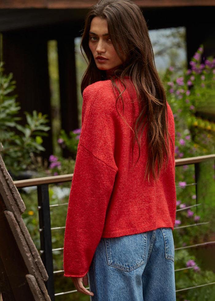 Easy Days Ahead Sweater - Red